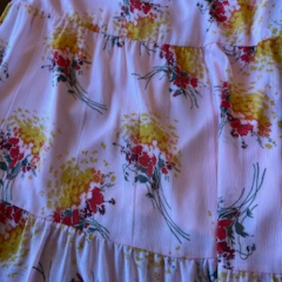 J. Crew Mercantile Maxi Dress Pink Floral Tiered Strappy, Size 8 - Picture 6 of 12